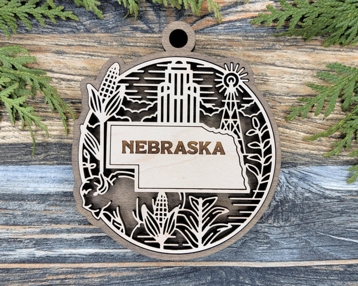 Nebraska State Heritage Series - FramePop Collection - Ornaments and Signage - SVG, PDF, ai File Download - Works with all Lasers