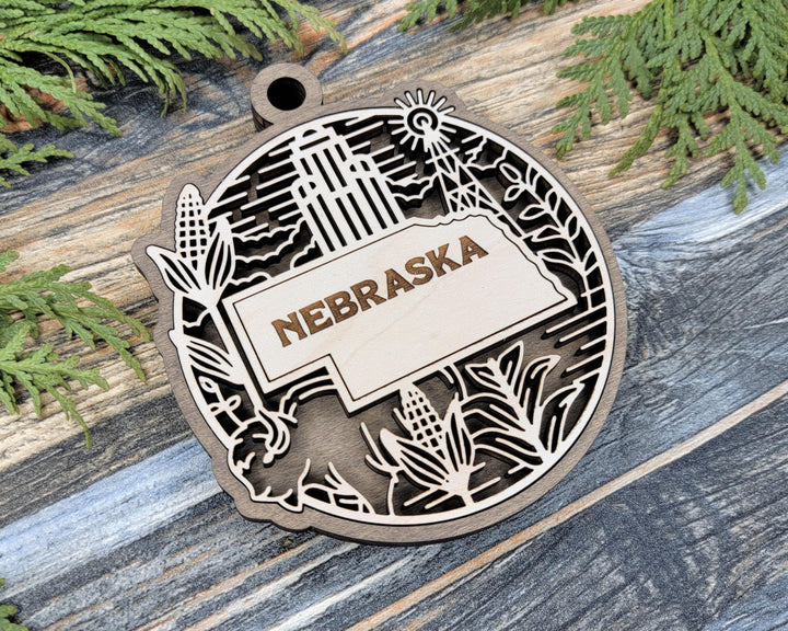 Nebraska State Heritage Series - FramePop Collection - Ornaments and Signage - SVG, PDF, ai File Download - Works with all Lasers