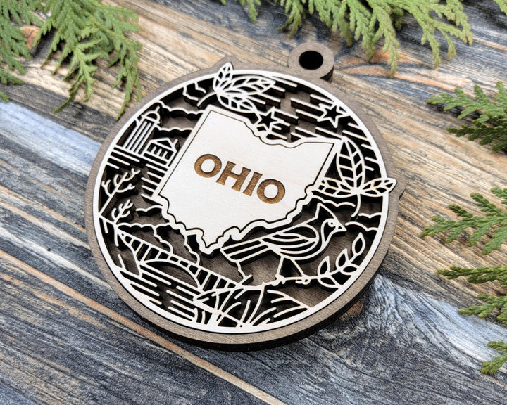 Ohio State Heritage Series - FramePop Collection - Ornaments and Signage - SVG, PDF, ai File Download - Works with all Lasers