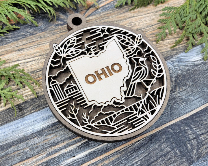 Ohio State Heritage Series - FramePop Collection - Ornaments and Signage - SVG, PDF, ai File Download - Works with all Lasers
