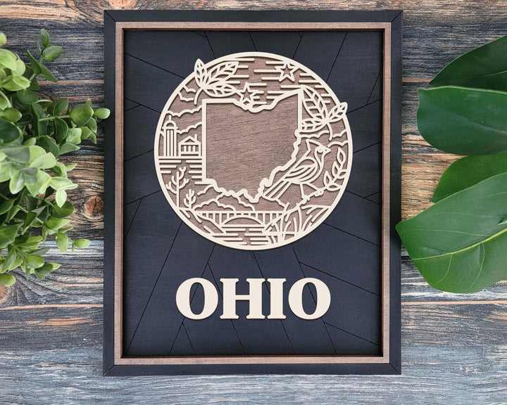 Ohio State Heritage Series - FramePop Collection - Ornaments and Signage - SVG, PDF, ai File Download - Works with all Lasers