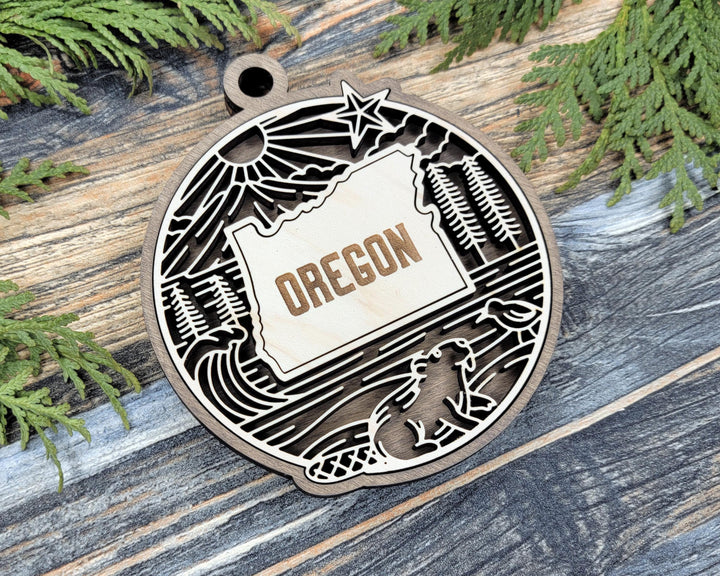 Oregon State Heritage Series - FramePop Collection - Ornaments and Signage - SVG, PDF, ai File Download - Works with all Lasers