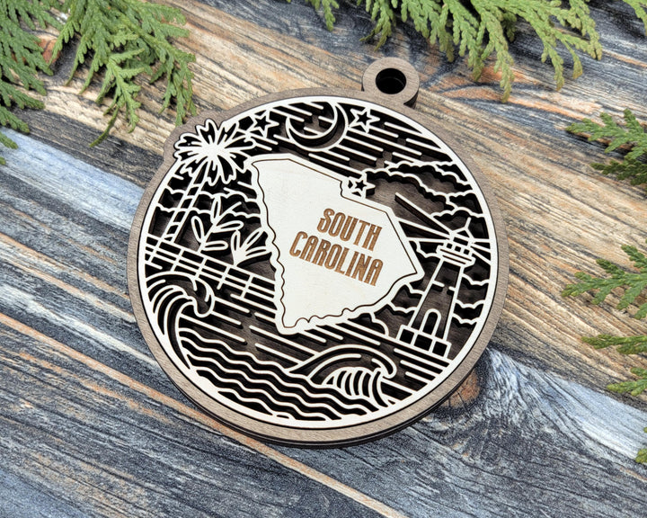 South Carolina State Heritage Series - FramePop Collection - Ornaments and Signage - SVG, PDF, ai File Download - Works with all Lasers