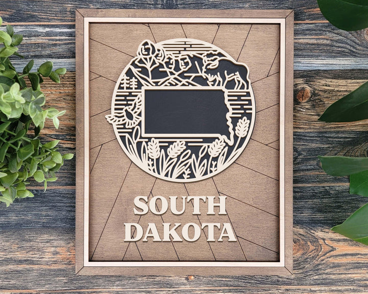 South Dakota State Heritage Series - FramePop Collection - Ornaments and Signage - SVG, PDF, ai File Download - Works with all Lasers