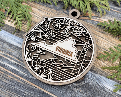 Virginia State Heritage Series - FramePop Collection - Ornaments and Signage - SVG, PDF, ai File Download - Works with all Lasers