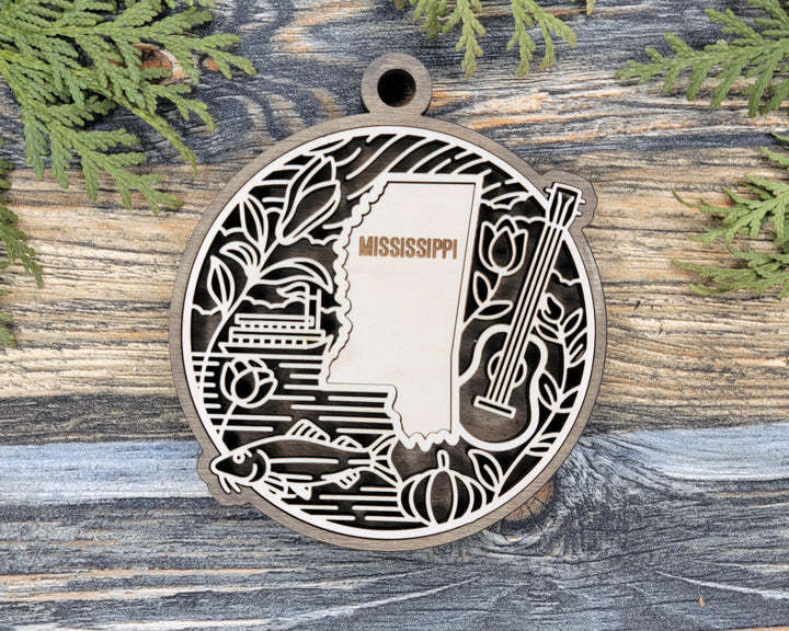 Mississippi State Heritage Series - FramePop Collection - Ornaments and Signage - SVG, PDF, ai File Download - Works with all Lasers
