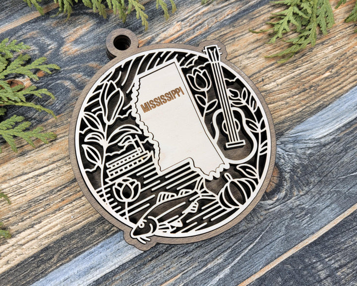 Mississippi State Heritage Series - FramePop Collection - Ornaments and Signage - SVG, PDF, ai File Download - Works with all Lasers