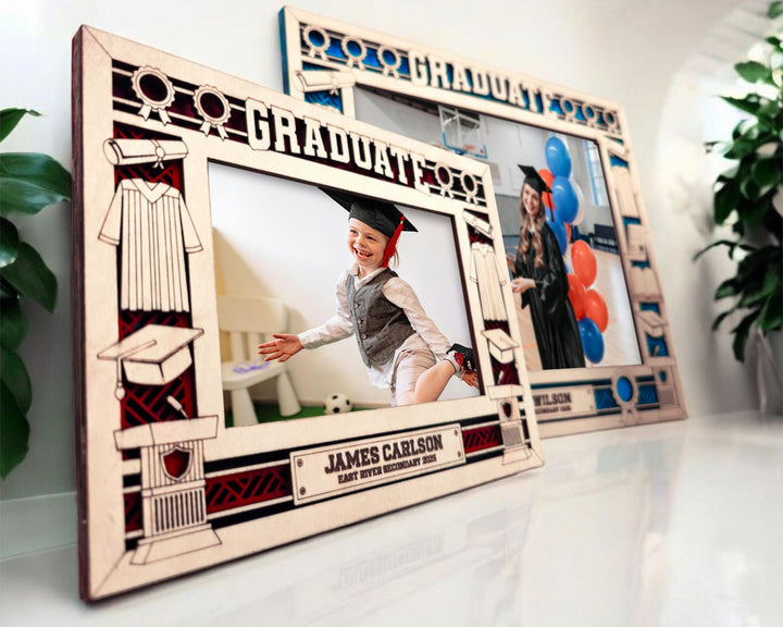 Graduate Icon Frames - Includes Frame Sizes 4x6, 5x7, 8x10 in Landscape and Portrait - Works with all Lasers