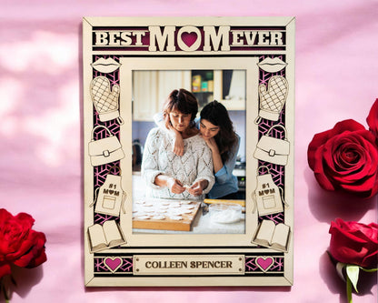 Mother's Day Icon Frames - Includes Frame Sizes 4x6, 5x7, 8x10 in Landscape and Portrait - Works with all Lasers