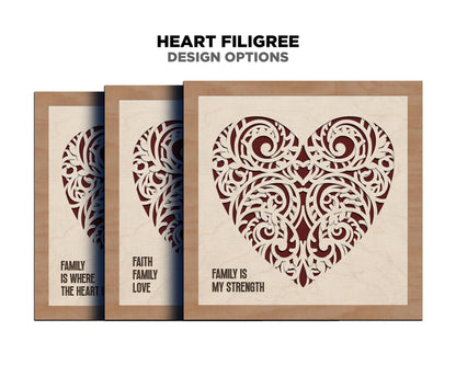Canadian Maple Filigree - 5 Layer Design with 6 Text Options - SVG, PDF, AI File Download - Works with all Laser Types