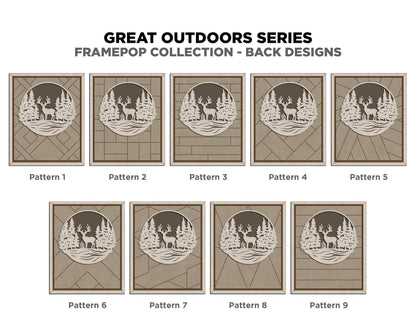 The Great Outdoor Series - FramePop Collection - Ornaments and Signage - SVG, PDF, ai File Download - Works with all Lasers