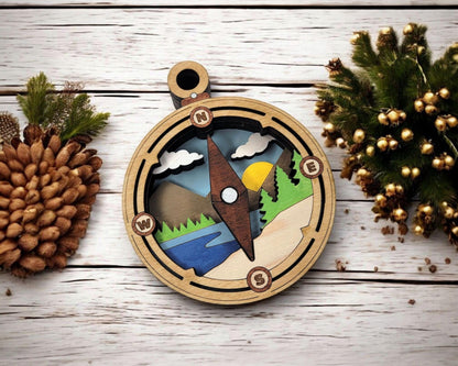 Layered Great Outdoors Bundle - Ornaments and Magnets - SVG, PDF, AI File Download - Works with all Laser Types