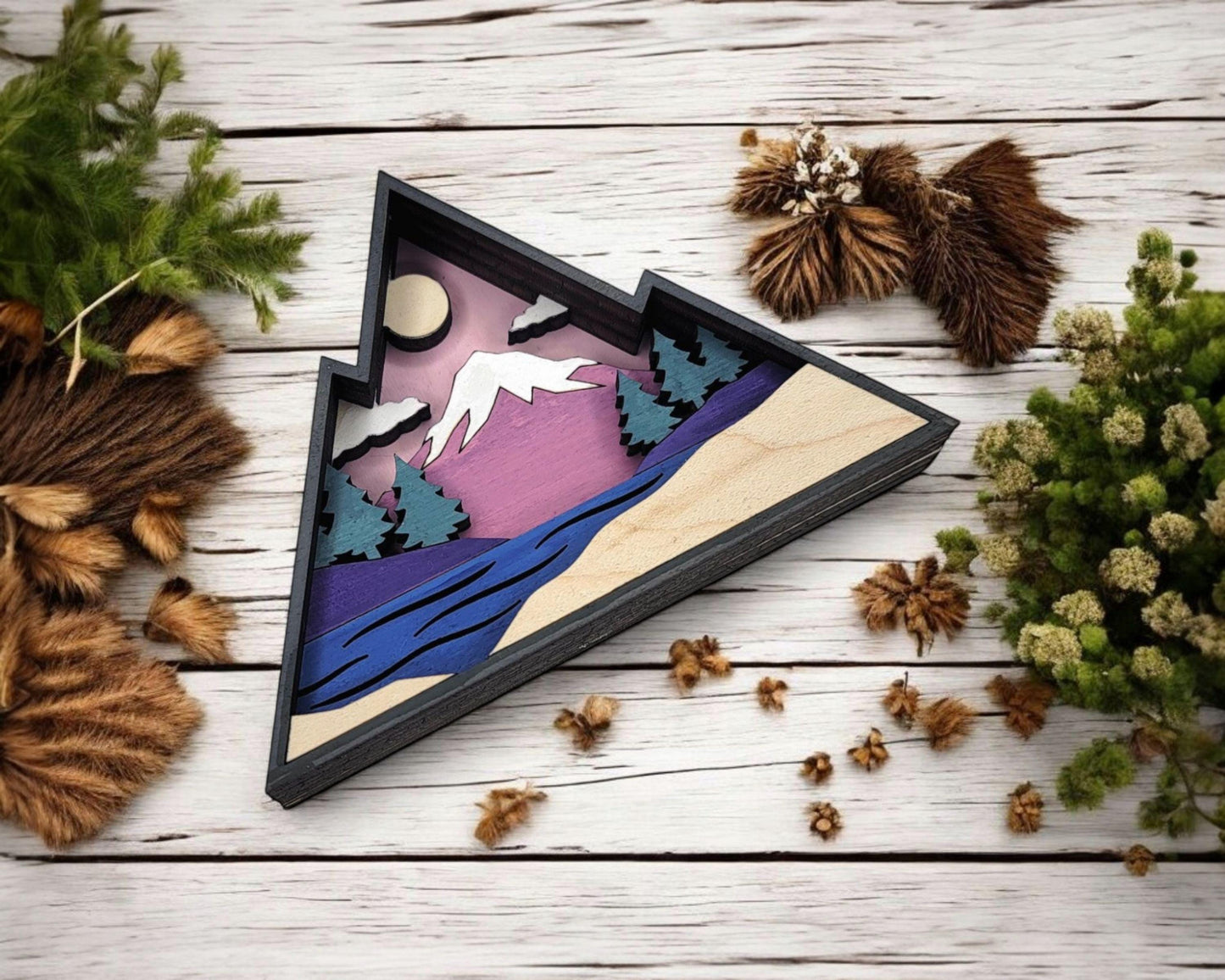 Layered Great Outdoors Bundle - Ornaments and Magnets - SVG, PDF, AI File Download - Works with all Laser Types