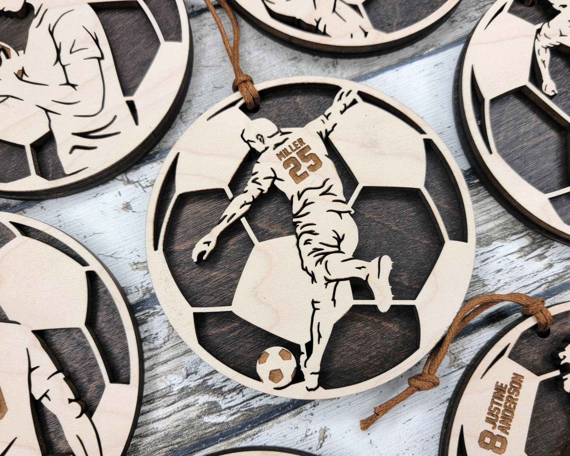 Stadium Series Spotlight Ornaments - Soccer Expansion Set - 16 Ornaments - SVG, PDF, AI File Download - Works with all Laser Types