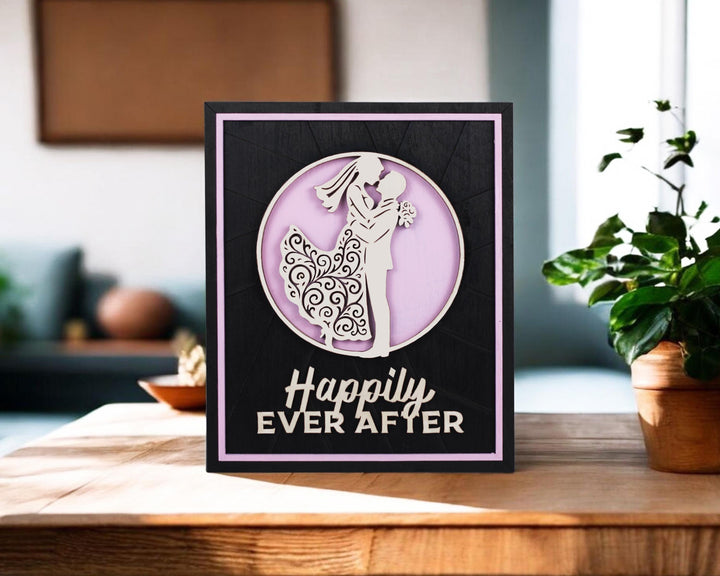 Happily Ever After Series - FramePop Collection - Ornaments and Signage - SVG, PDF, ai File Download - Works with all Lasers