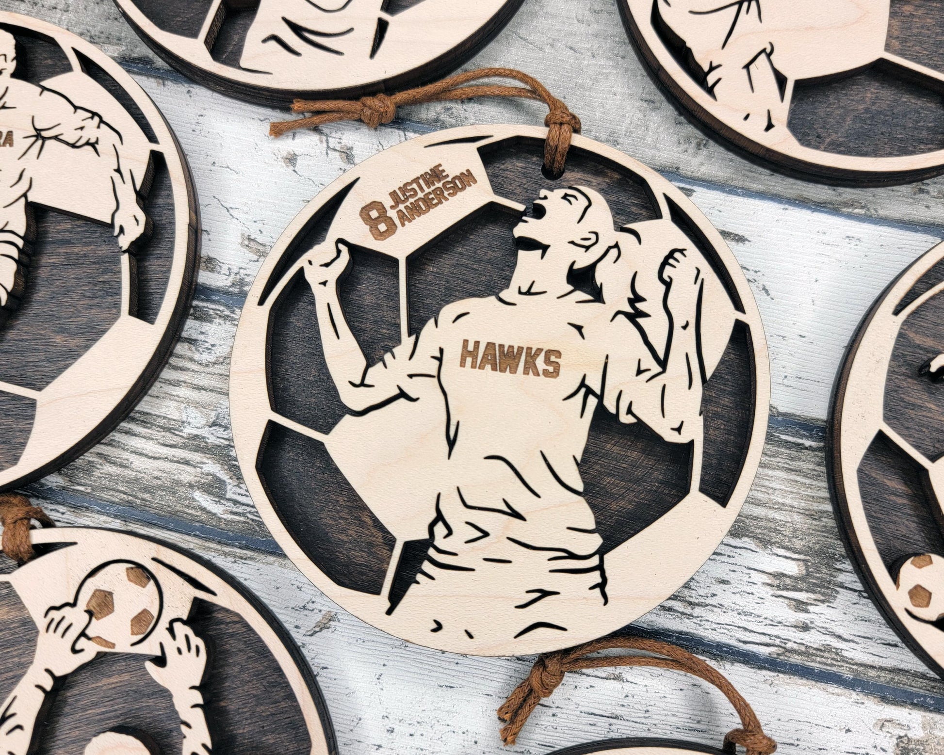 Stadium Series Spotlight Ornaments - Soccer Expansion Set - 16 Ornaments - SVG, PDF, AI File Download - Works with all Laser Types