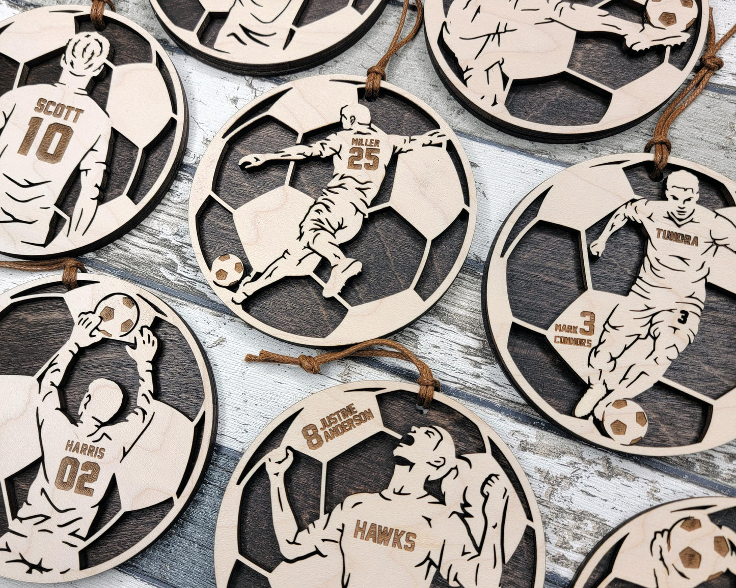 Stadium Series Spotlight Ornaments - Soccer Expansion Set - 16 Ornaments - SVG, PDF, AI File Download - Works with all Laser Types