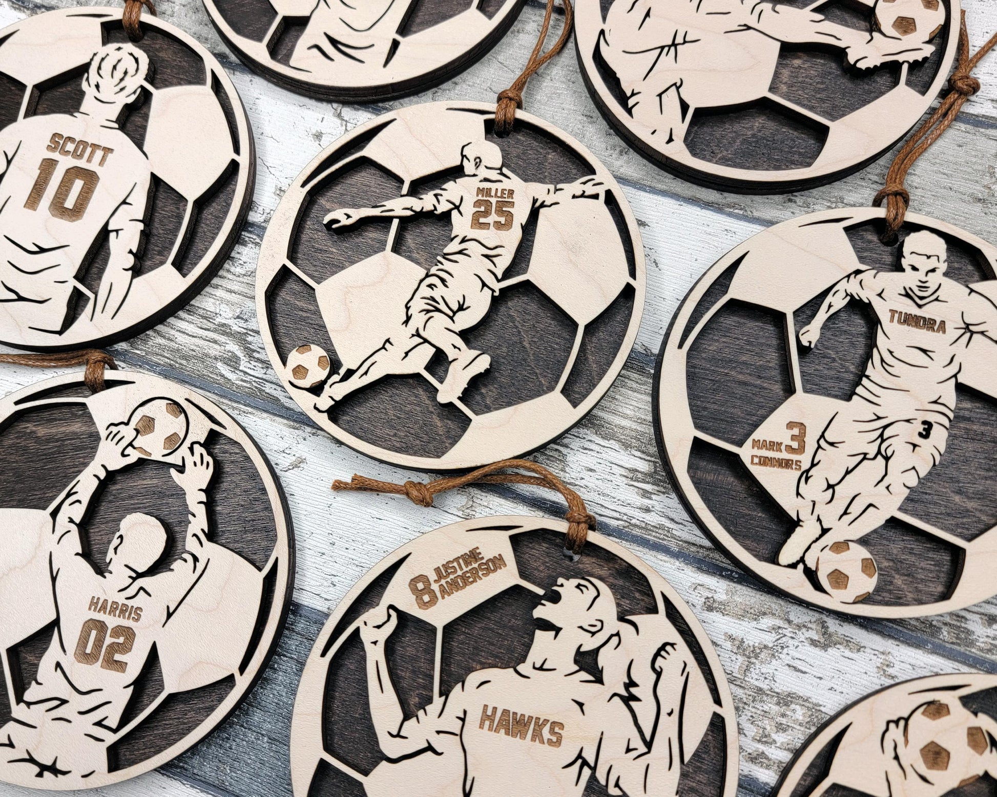 Stadium Series Spotlight Ornaments - Soccer Expansion Set - 16 Ornaments - SVG, PDF, AI File Download - Works with all Laser Types