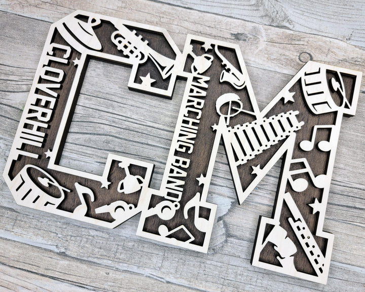 Stadium Series Letters and Numbers - Marching Band - Customizable and Non Customizable - SVG, PDF, ai File Download - Works with all Lasers