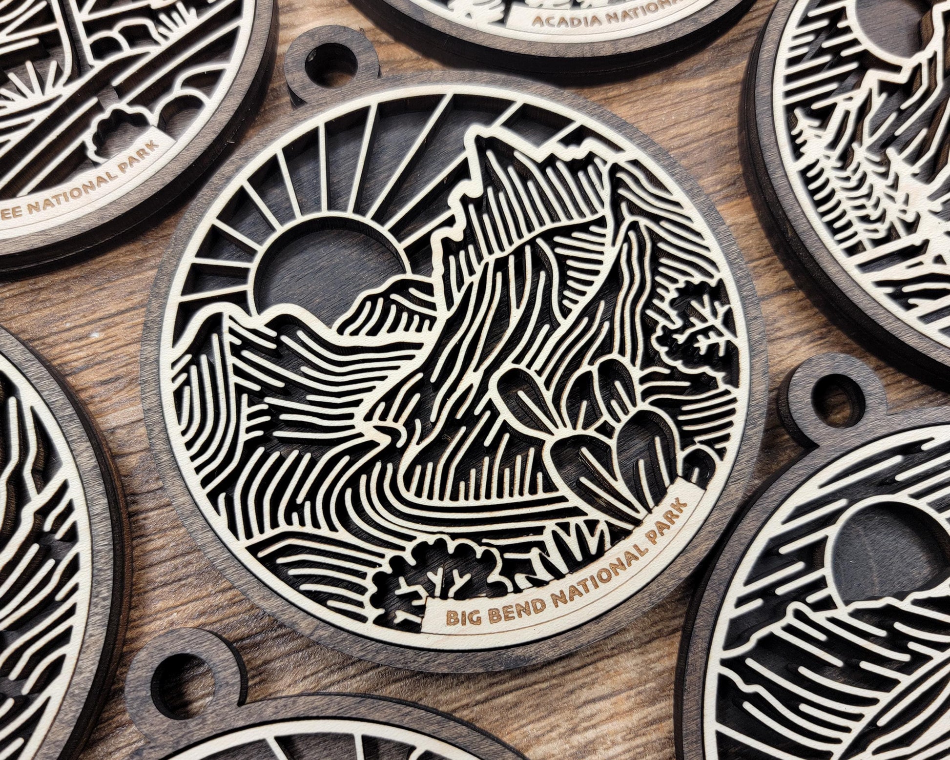 US National Park Line Art Ornaments - 63 Parks includes - SVG, PDF, ai File Download - Works with all Lasers