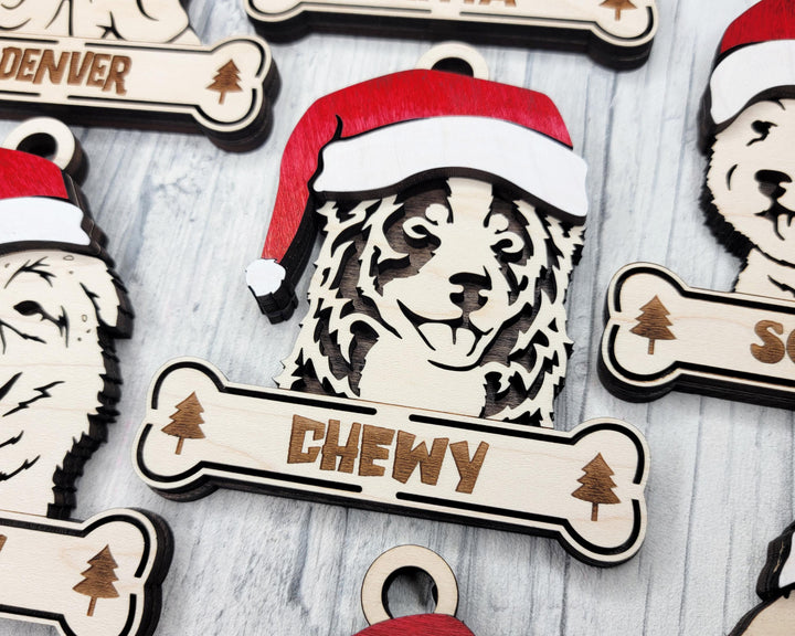 Santa Dogs Pack 1 - 50 Breeds included - SVG, PDF, AI File Download - Works on all Laser Types