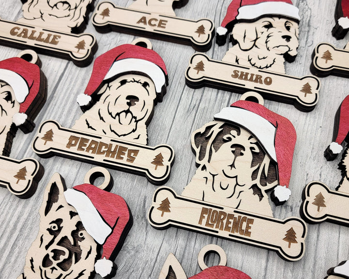 Santa Dogs Pack 2 - 50 Breeds included - SVG, PDF, AI File Download - Works on all Laser Types