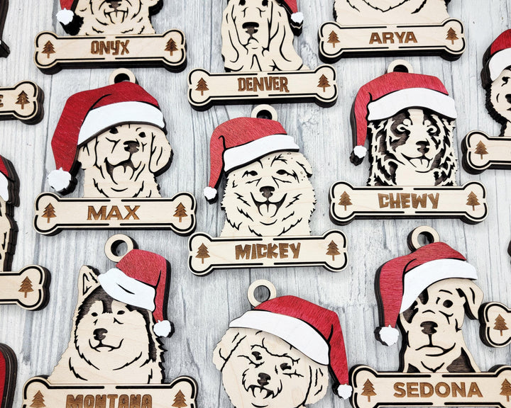 Santa Dogs Pack 1 - 50 Breeds included - SVG, PDF, AI File Download - Works on all Laser Types