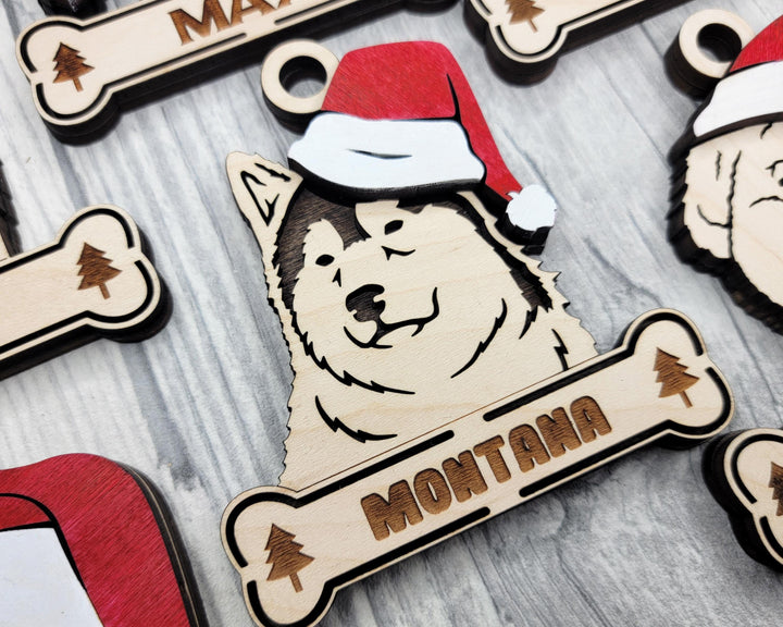 Santa Dogs Pack 1 - 50 Breeds included - SVG, PDF, AI File Download - Works on all Laser Types