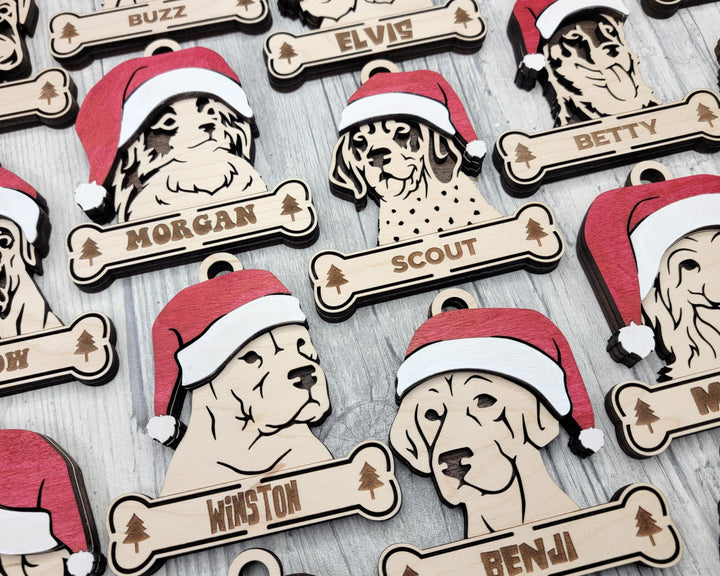 Santa Dogs Pack 2 - 50 Breeds included - SVG, PDF, AI File Download - Works on all Laser Types