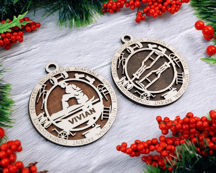 Physical Therapist - Occupational Ornaments - Contains 6 Ornaments Male and Female - Custom area - SVG, PDF, AI Files - Works on all Lasers