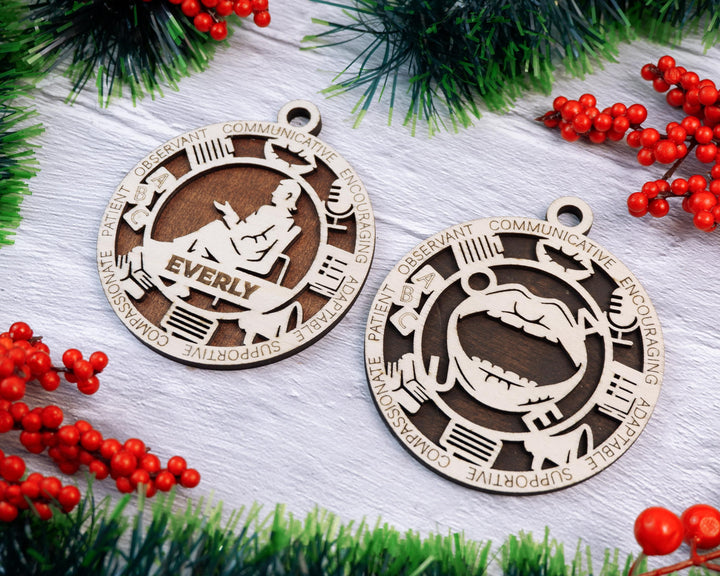 Speech Therapist - Occupational Ornaments - Contains 6 Ornaments Male and Female - Custom area - SVG, PDF, AI Files - Works on all Lasers