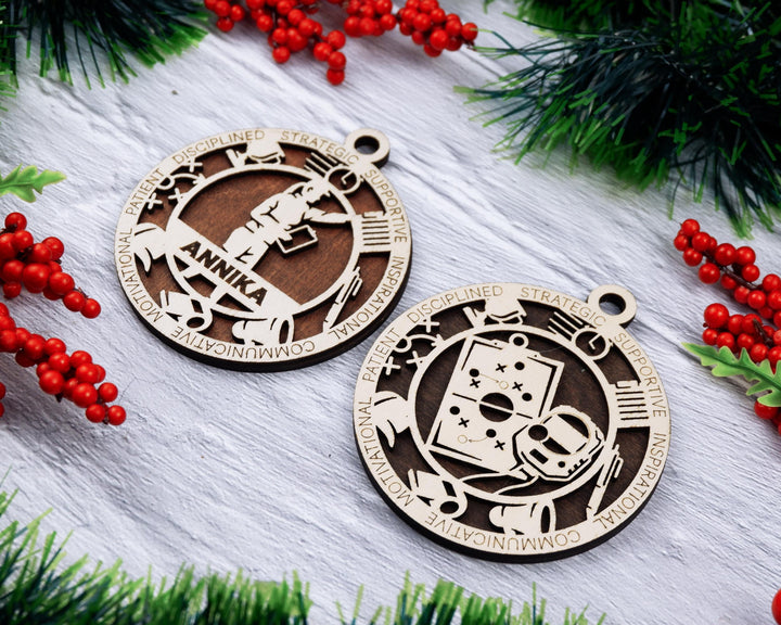 Coach - Occupational Ornaments - Contains 6 Ornaments Male and Female - Custom area - SVG, PDF, AI File Download - Works on all Lasers
