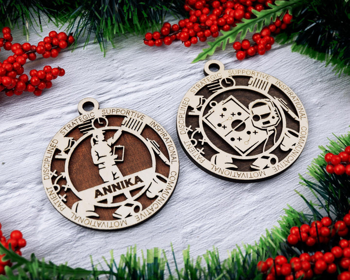 Coach - Occupational Ornaments - Contains 6 Ornaments Male and Female - Custom area - SVG, PDF, AI File Download - Works on all Lasers
