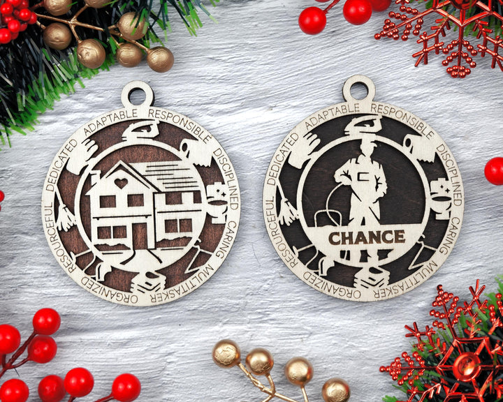 Homemaker - Occupational Ornaments - Contains 6 Ornaments Male and Female - Custom area - SVG, PDF, AI Files - Works on all Lasers