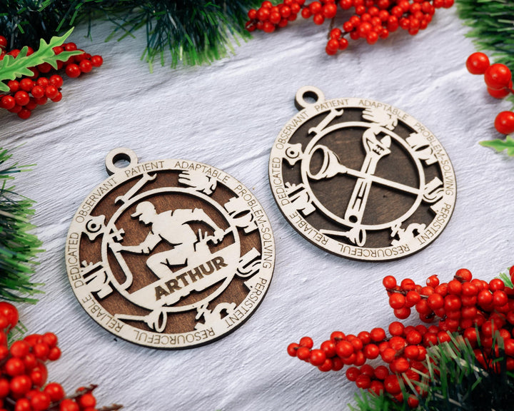 Plumber - Occupational Ornaments - Contains 6 Ornaments Male and Female - Custom area - SVG, PDF, AI Files - Works on all Lasers