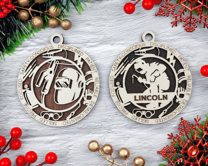 Welder - Occupational Ornaments - Contains 6 Ornaments Male and Female - Custom area - SVG, PDF, AI Files - Works on all Lasers