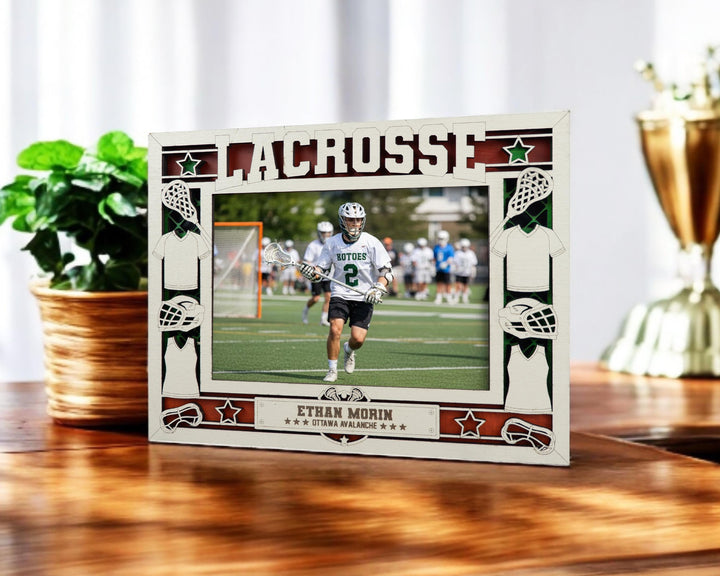 Lacrosse Icon Frames - Includes Frame Sizes 4x6, 5x7, 8x10 in Landscape and Portrait - Works with all Lasers