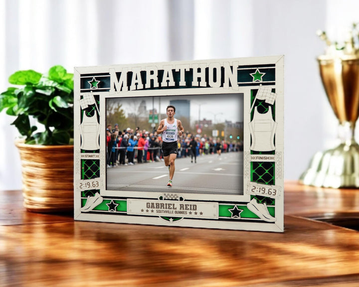 Marathon Icon Frames - Includes Frame Sizes 4x6, 5x7, 8x10 in Landscape and Portrait - Works with all Lasers