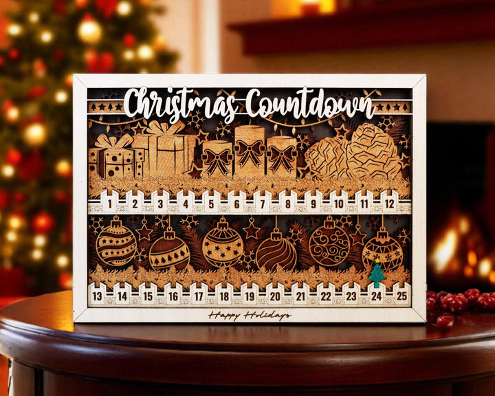 Christmas Decor Countdowns - Portrait and Landscape options - Works with all Lasers