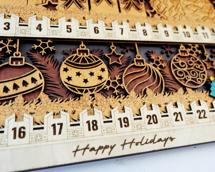 Christmas Decor Countdowns - Portrait and Landscape options - Works with all Lasers