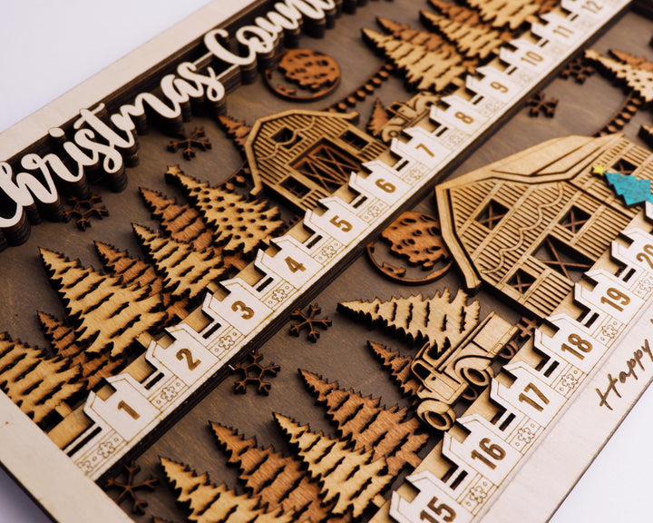 Christmas Farm Countdowns - Portrait and Landscape options - Works with all Lasers