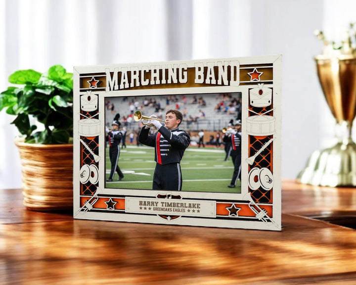 Marching Band Icon Frames - Includes Frame Sizes 4x6, 5x7, 8x10 in Landscape and Portrait - Works with all Lasers