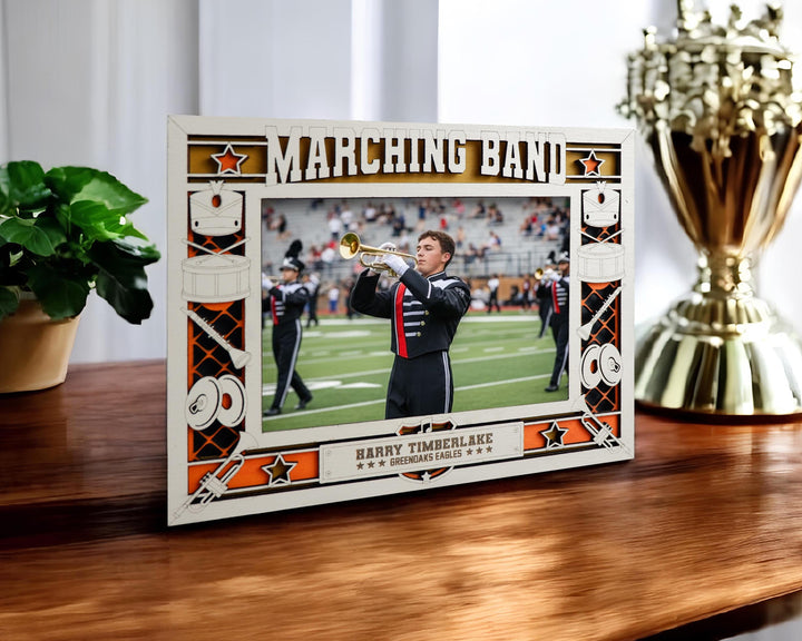 Marching Band Icon Frames - Includes Frame Sizes 4x6, 5x7, 8x10 in Landscape and Portrait - Works with all Lasers