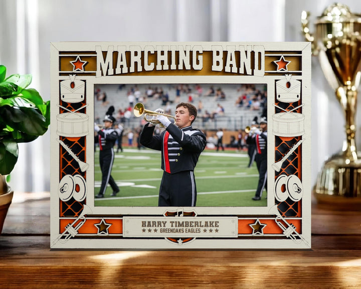 Marching Band Icon Frames - Includes Frame Sizes 4x6, 5x7, 8x10 in Landscape and Portrait - Works with all Lasers
