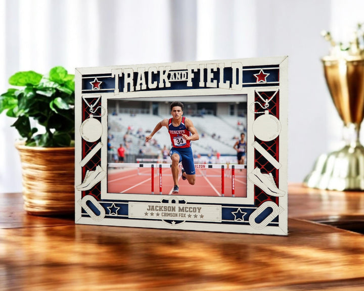 Track and Field Icon Frames - Includes Frame Sizes 4x6, 5x7, 8x10 in Landscape and Portrait - Works with all Lasers