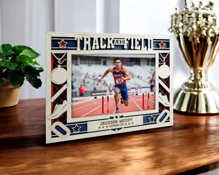 Track and Field Icon Frames - Includes Frame Sizes 4x6, 5x7, 8x10 in Landscape and Portrait - Works with all Lasers