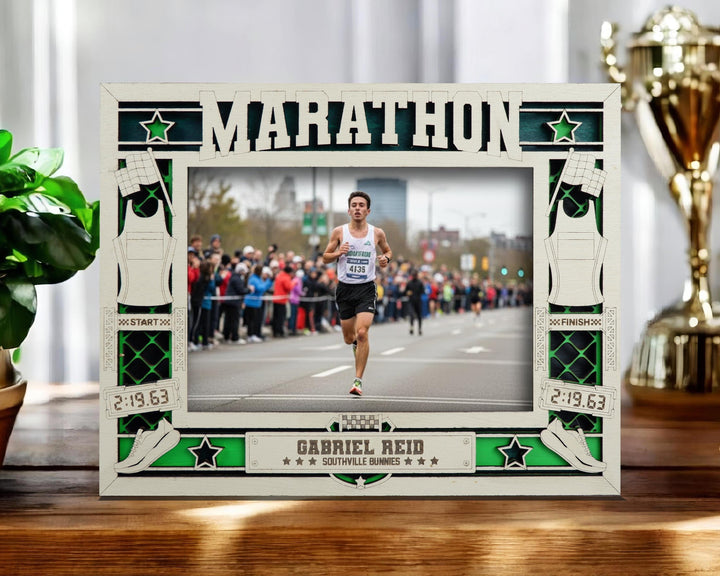 Marathon Icon Frames - Includes Frame Sizes 4x6, 5x7, 8x10 in Landscape and Portrait - Works with all Lasers