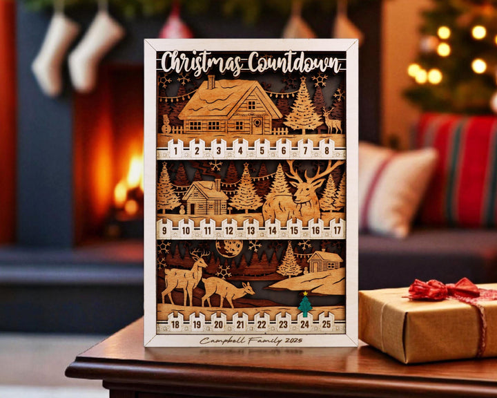 Christmas Outdoor Countdowns - Portrait and Landscape options - Works with all Lasers