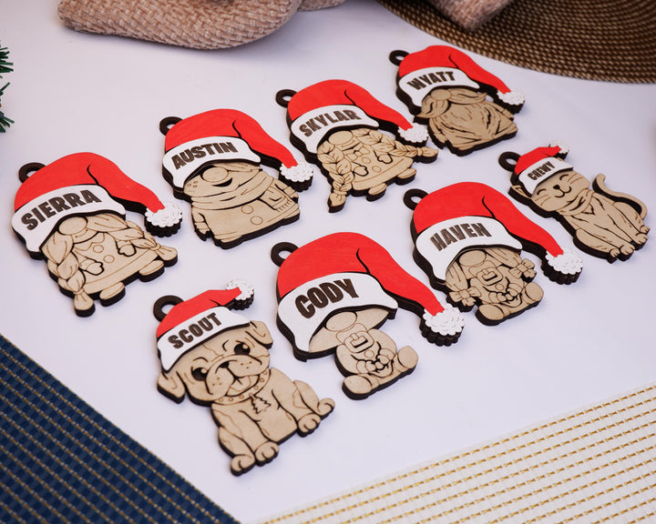 Santa Gnome Family - Customizable for the whole Family - SVG, PDF, AI Files - Works on all Lasers