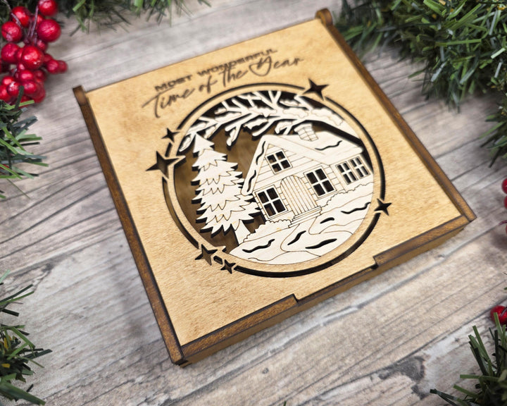 Ornament Gift Boxes - 8 Designs - Fits all wood thicknesses - SVG, PDF, AI Files - Works on all Lasers
